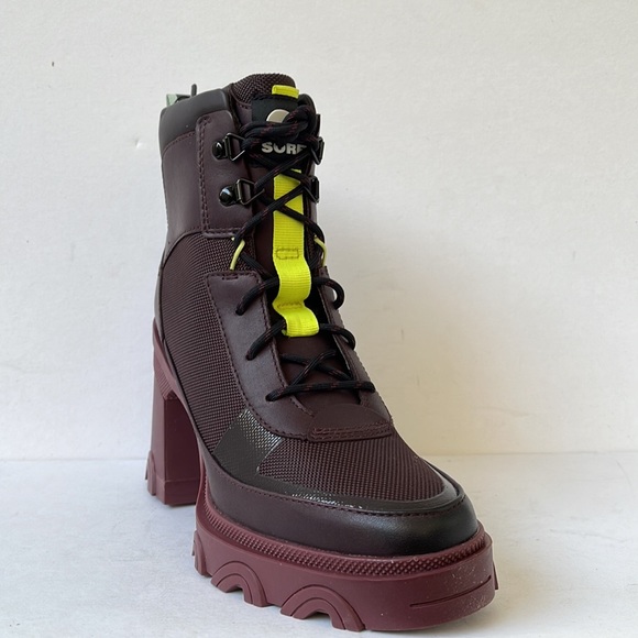 SOREL  Brex Heel Lace Waterproof Boot in New Cinder Sea Sprite - Picture 4 of 8